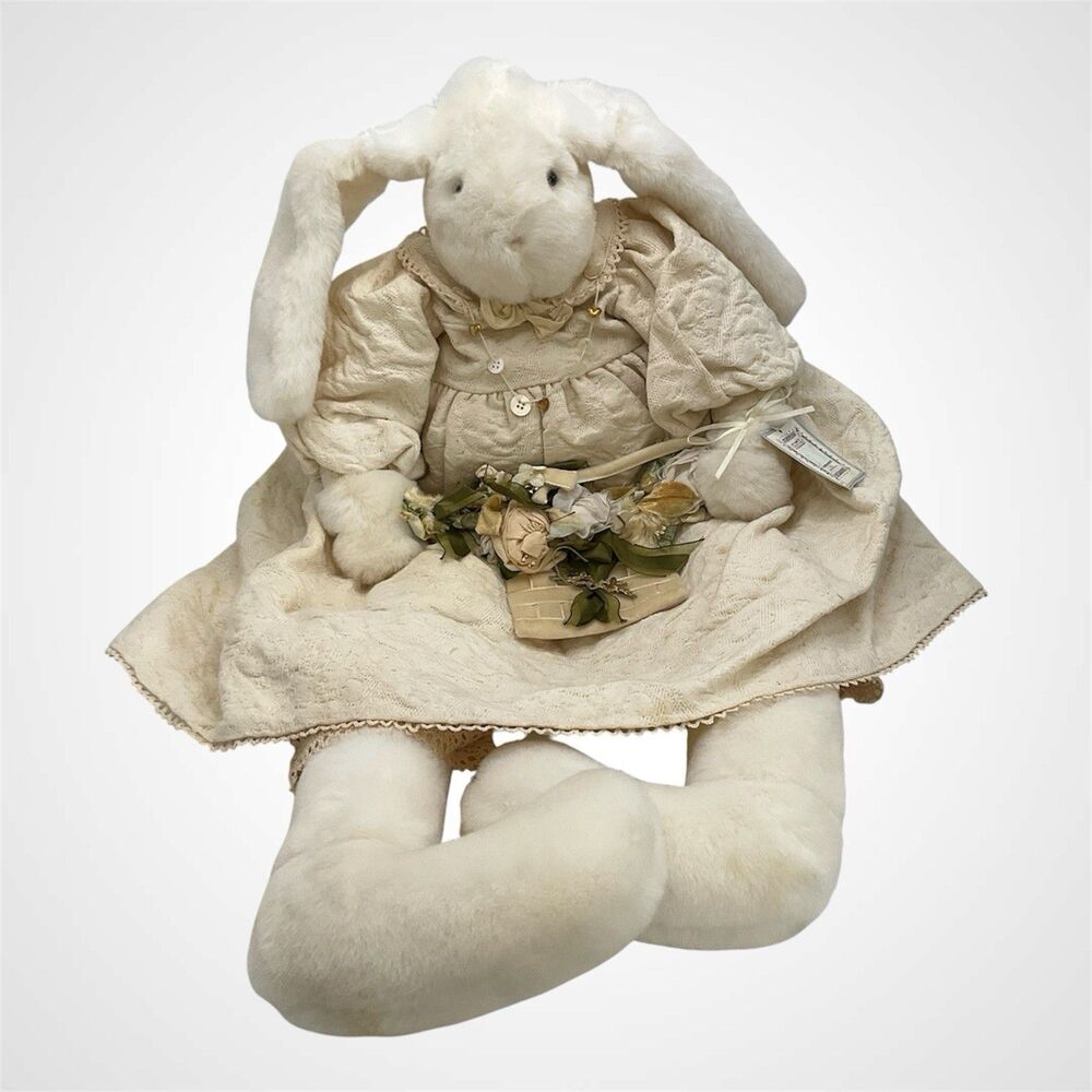 Rare Bunnies By The Bay Contentment Bunny Plush Doll LE #95 Handcrafted USA